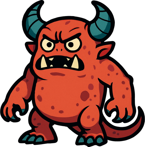 Monster.
In-Game asset.  2d.  High contrast.  No shadows