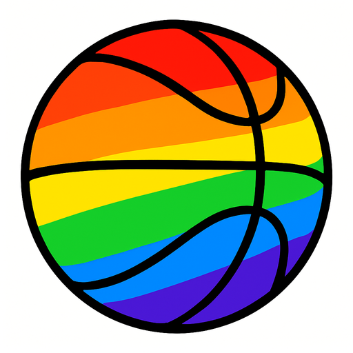 Bana 2d basketbol topuyap gökkuşağı renklerinde olsun.
In-Game asset.  2d.  High contrast.  No shadows