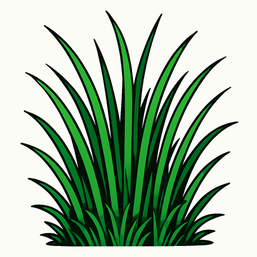 çimen uzun otlar..
In-Game asset.  2d.  High contrast.  No shadows