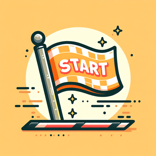 Racetrack start flag. Cartoon.
Single Game Texture.  In-Game asset.  2d.  Blank background.  High contrast.  No shadows