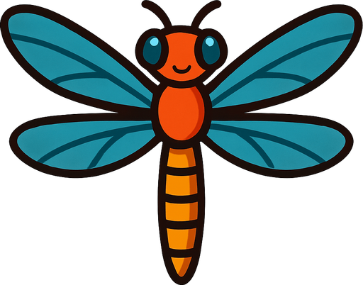 Libellule.
In-Game asset.  2d.  High contrast.  No shadows