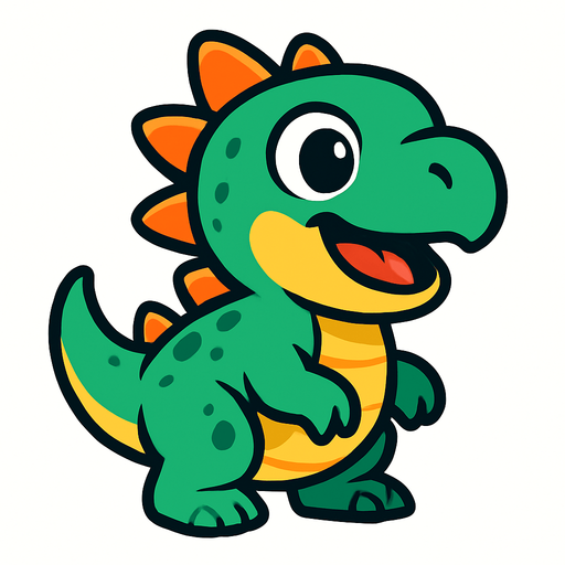 bebek dinazor.
In-Game asset.  2d.  High contrast.  No shadows