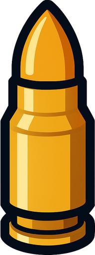 MERMİ.
In-Game asset.  2d.  High contrast.  No shadows