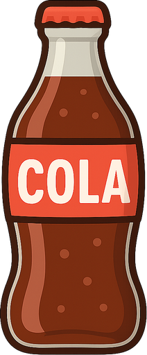 cola 
. No background. Transparent background. Blank background. No shadows. 2d. In-Game asset. flat