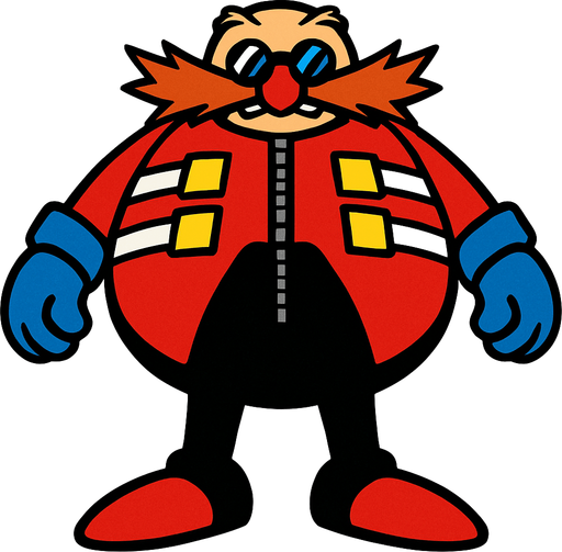make sonic's enemy doctor eggman.
In-Game asset.  High contrast.  No shadows