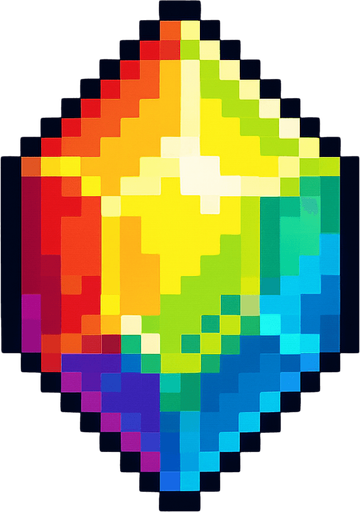 Gema de mina super especial pixart.
In-Game asset.  2d.  High contrast.  No shadows