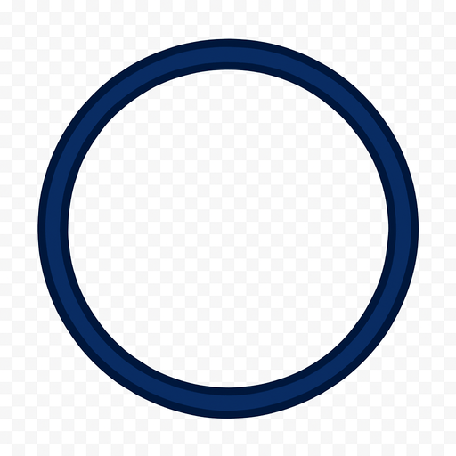 circle shape, empty inside, transparent , stroke is navy blue..
In-Game asset.  2d.  High contrast.  No shadows