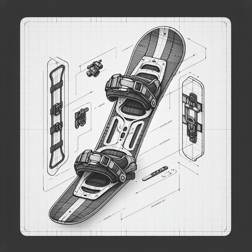 Knee board ski.
Single Game Texture.  In-Game asset.  2d.  Blank background.  High contrast.  No shadows