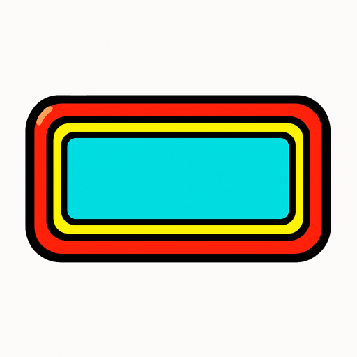 rectangle button.
In-Game asset.  2d.  High contrast.  No shadows