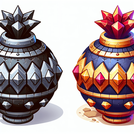 Warcraft 3 art of a bomb..
Single Game Texture. In-Game asset. 2d. Blank background. High contrast. No shadows.