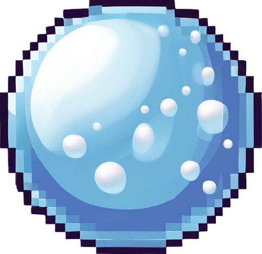 This bubble but with a pixel effect that is has just popped