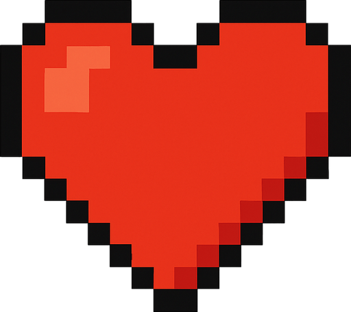 pixel art hearth icon.
In-Game asset.  2d.  High contrast.  No shadows