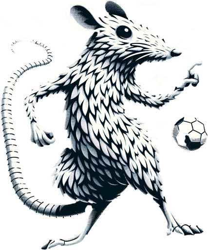 rat dance.
Single Game Texture.  In-Game asset.  2d.  Blank background.  High contrast.  No shadows