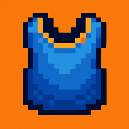 peto de pixeles.
In-Game asset.  2d.  High contrast.  No shadows