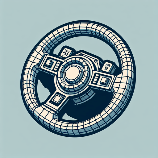 Simple Car Steering Wheel. In-Game asset. 2d. Blank background. Svg