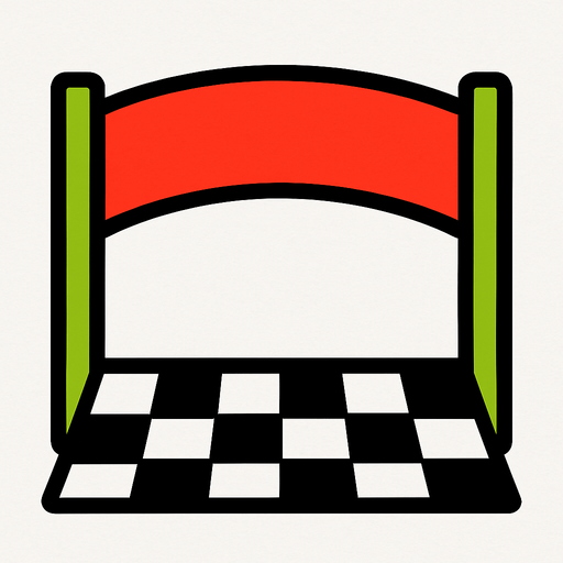 just a start line without any text.
In-Game asset.  2d.  High contrast.  No shadows