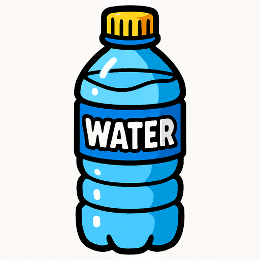 Bottle a water.
In-Game asset.  2d.  High contrast.  No shadows