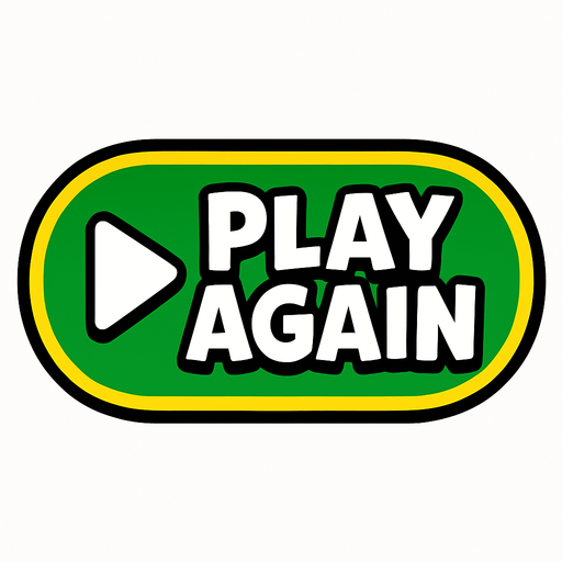 Play again button.
In-Game asset.  2d.  High contrast.  No shadows