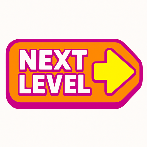 next level button.
In-Game asset.  2d.  High contrast.  No shadows