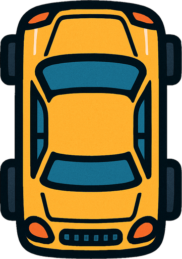 car looks above.
In-Game asset.  2d.  High contrast.  No shadows