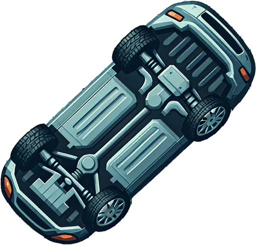 Top down overturned car sprite. Transparent.
Single Game Texture.  Blank background.  High contrast.  No shadows. Overhead