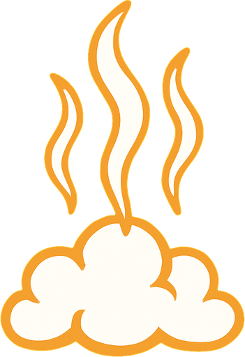 steam effect.
In-Game asset.  2d.  High contrast.  No shadows