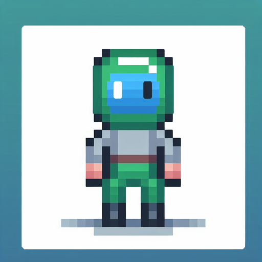 pixel bir su adam 2d yesil pantolon giyinmis.
Single Game Texture.  In-Game asset.  2d.  Blank background.  High contrast.  No shadows. 2d pixel