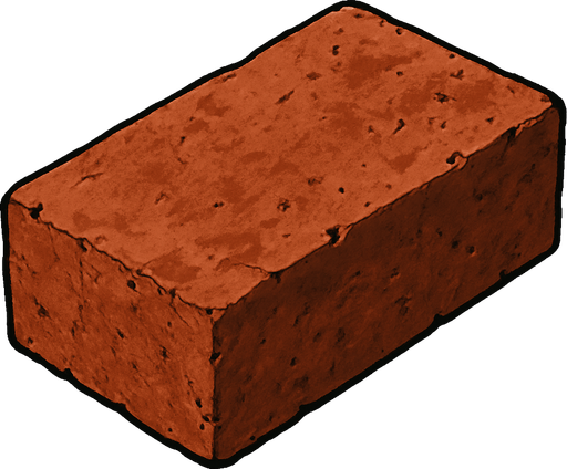 Un ladrillo realista.
In-Game asset.  2d.  High contrast.  No shadows. Realista