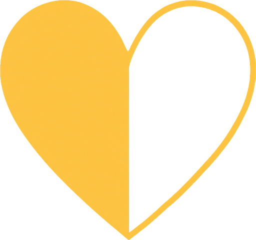 Make half of it transparent. And make heart color yellow