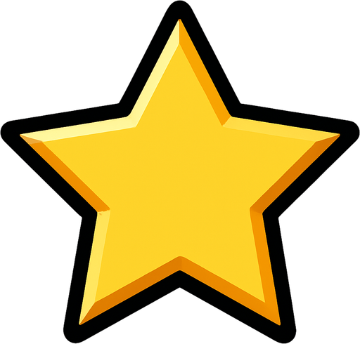 Star.
In-Game asset.  2d.  High contrast.  No shadows