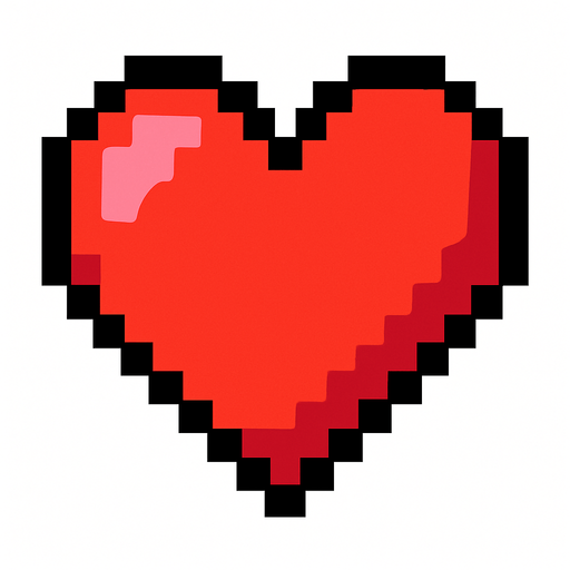 heart.
In-Game asset.  2d.  High contrast.  No shadows