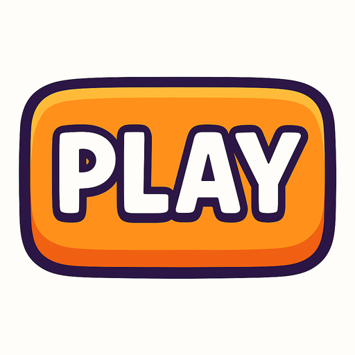 create a cute button with play written inside.
In-Game asset.  2d.  High contrast.  No shadows