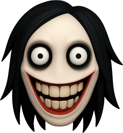 3D jeff the killer Scary face meme.
In-Game asset.  3D.  High contrast.  No shadows