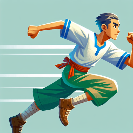 Person man running.
Single Game Texture.  In-Game asset.  2d.  Blank background.  High contrast.  No shadows