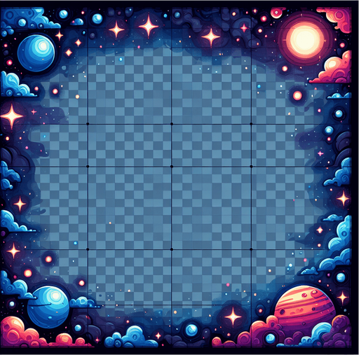 space background.
Single Game Texture. In-Game asset. 2d. Blank background. High contrast. No shadows.