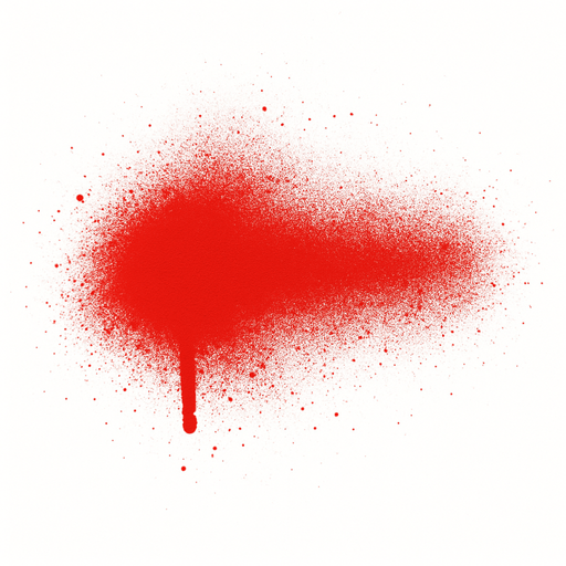 RED SPRAYED PAİNT.
In-Game asset.  2d.  High contrast.  No shadows