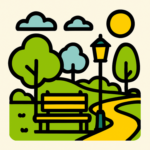 park.
In-Game asset.  2d.  High contrast.  No shadows