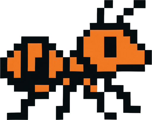 make a mario 8-bit ant.
In-Game asset.  2d.  High contrast.  No shadows