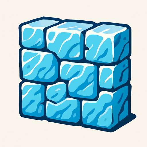 Ice wall.
In-Game asset.  2d.  High contrast.  No shadows