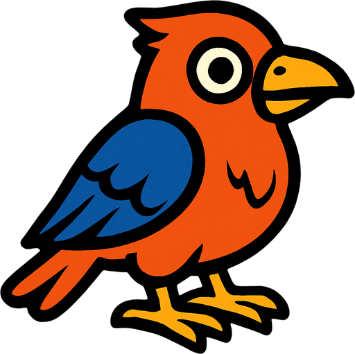 Bird.
In-Game asset.  2d.  High contrast.  No shadows