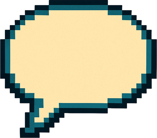 speek bubble, pixel arth.