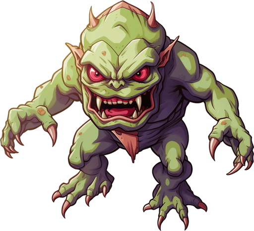 enemy goblin , Pixel art, 16 bit, isometric, SNES, top-down, no background, white background, low resolution, symmetrical, seen from front. No staff.