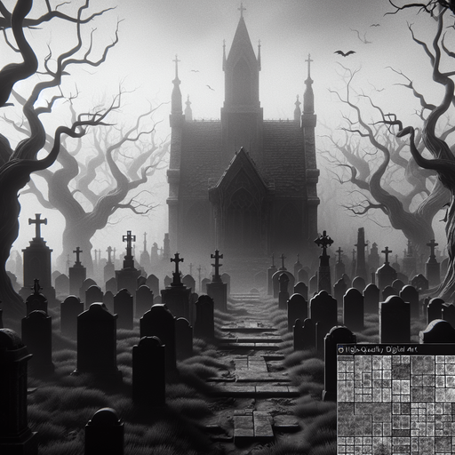 old dark cemetery, 4k, high quality, landscape, digital art.
Single Game Texture. In-Game asset. 2d. Blank background. High contrast. No shadows.