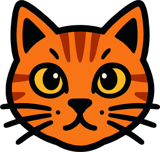 Face of a cat.
In-Game asset.  2d.  High contrast.  No shadows