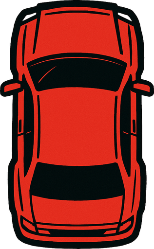 Tavandan araba bakışı.
In-Game asset.  2d.  High contrast.  No shadows