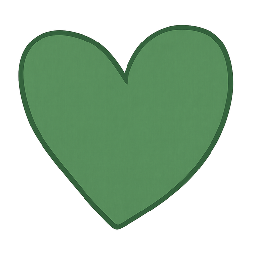 green hearth. No background. Transparent background. Blank background. No shadows. 2d. In-Game asset. flat