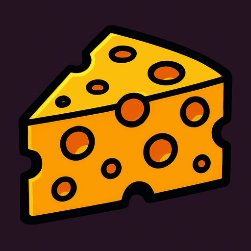 Cheese.
In-Game asset.  2d.  High contrast.  No shadows