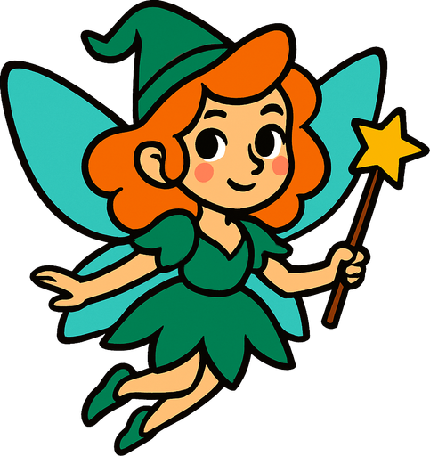 Fée margot.
In-Game asset.  2d.  High contrast.  No shadows