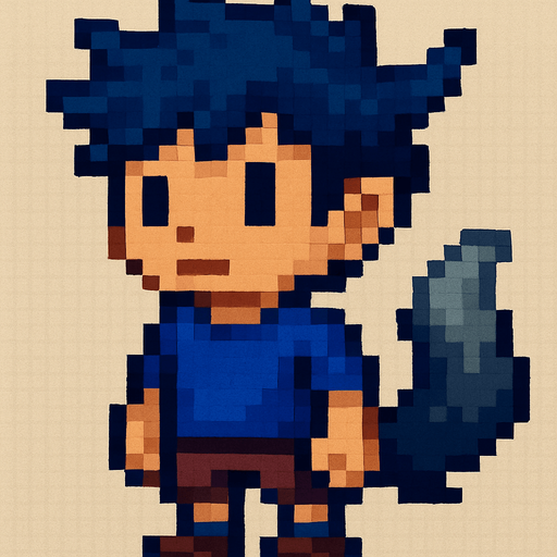 Cola de lobo, pixelart