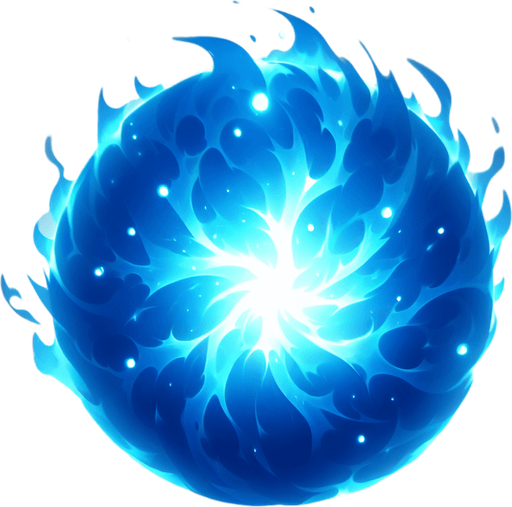 Rfireball blue magic
Single Game Texture. In-Game asset. 2d. Blank background. High contrast. No shadows.